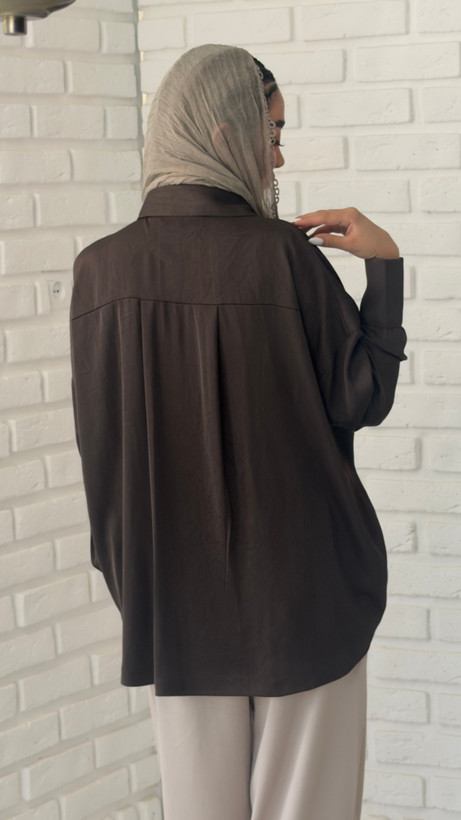 شومیز ساتن ترک