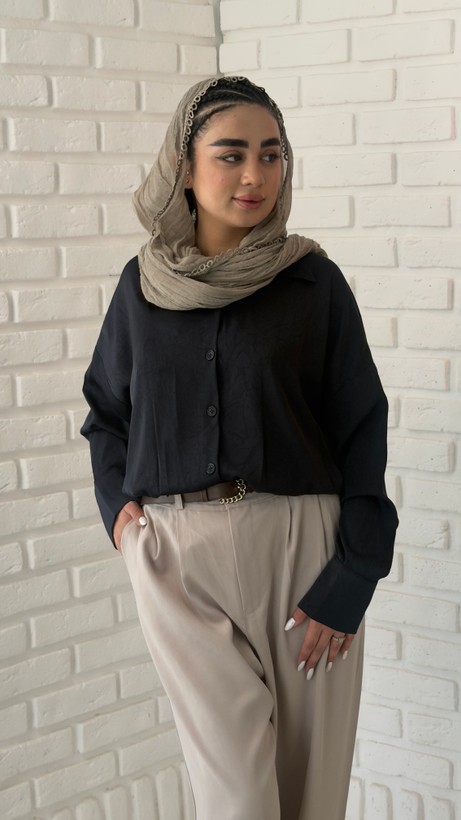 شومیز ساتن ترک