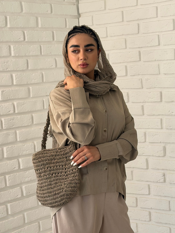 شومیز ساتن ترک